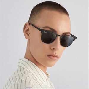 Ray Ban Clubmaster Metal Black Sunglasses